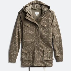 Market & Spruce Cargo Jacket, M, EUC, Olive Camo, Medium weight